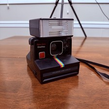 Polaroid Time Zero One Step Land Camera w/ Continental Instaflash UNTESTED