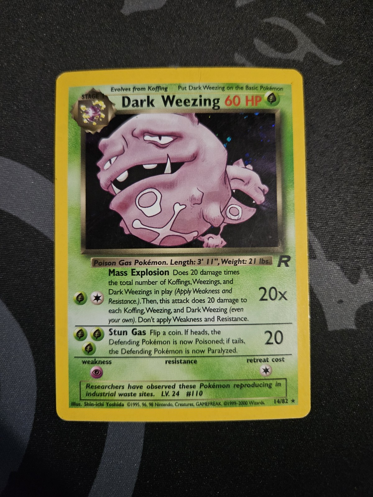 Dark Weezing 14/82 Team Rocket Unlimited Holo Rare MP