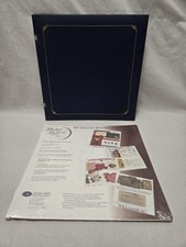 NEW Creative Memories 12x12 Blue Gold Trim Scrapbook Album With Pocket Pages