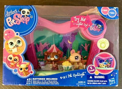 Littlest Pet Shop LPS 2 in 1 Spotlight #1583 #1584 Set (Cat & Bear) 2009 - NIB