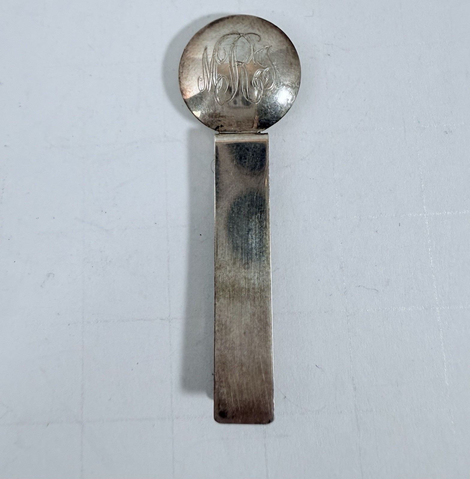 Leonore Daskow Signed Sterling Silver Book Mark Engraved Intials