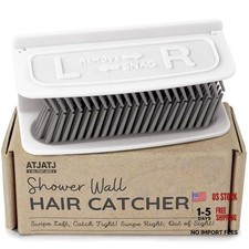 Large Shower Hair Catcher Wall, White Hair Drain Catcher with Silicone