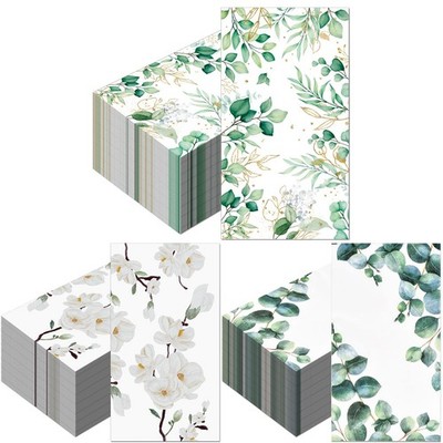 60 Pack 3 Styles Disposable Greenery Guest Napkins Paper Disposable Hand Towe...