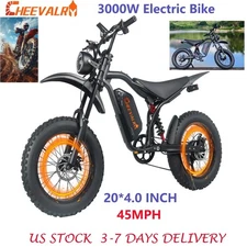 Electric Bike 3500W Peak 48V 20AH Electric Motorcycle 45MPH E-MoutainBike 20*4"