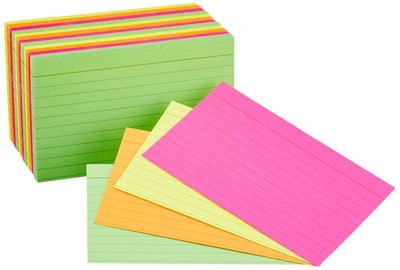 Amazon Basics Ruled Index Flash Cards for 300 Count (Pack of 1), Assorted