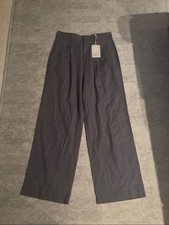 NWT Everlane‎ Wide Leg Trouser Pants Women’s 8R Rise Gray Cotton Buttersmooth