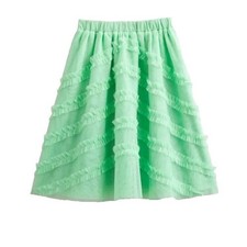 Mini Boden Tulle Skirt Tiered Ruffle 9-10Y Mint Green Girls
