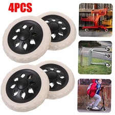 4Pcs Shopping Trolley Replacement Wheels Spare Caster 6.3" Dia Rubber Foaming UK