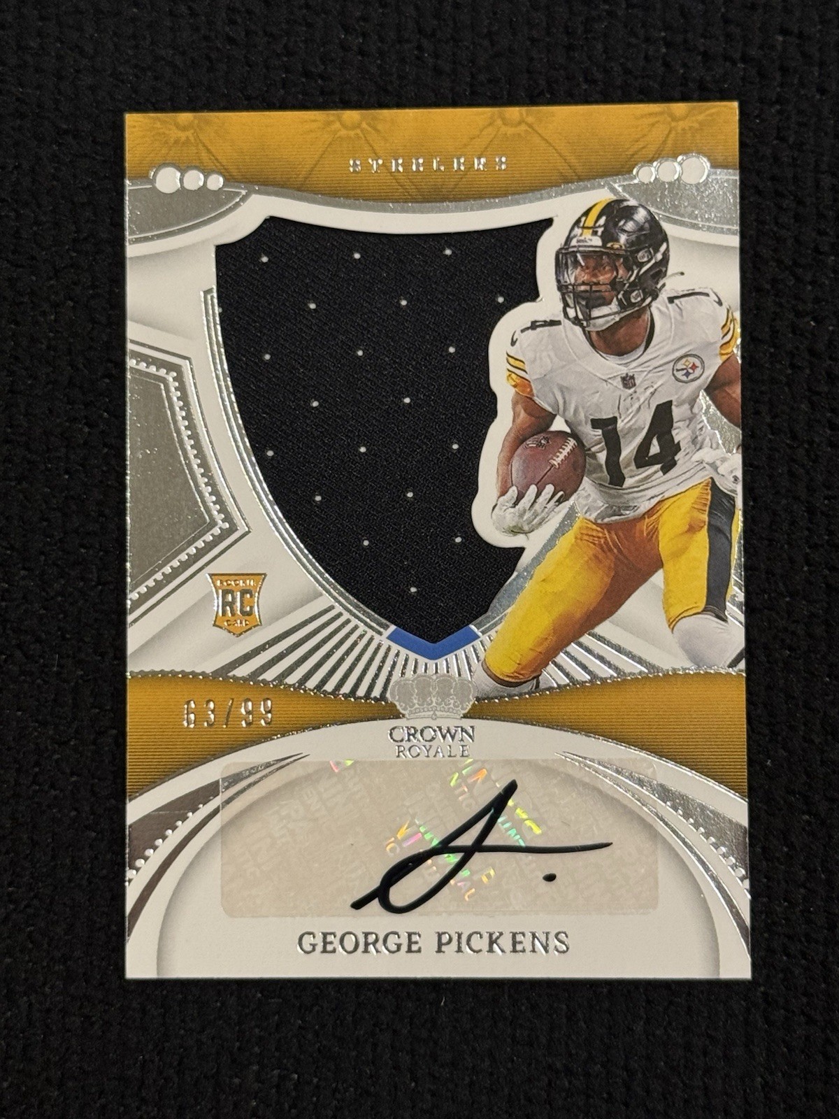 George Pickens Panini Chronicles Crown Royale Silhouette Autograph #CRSGEP Base