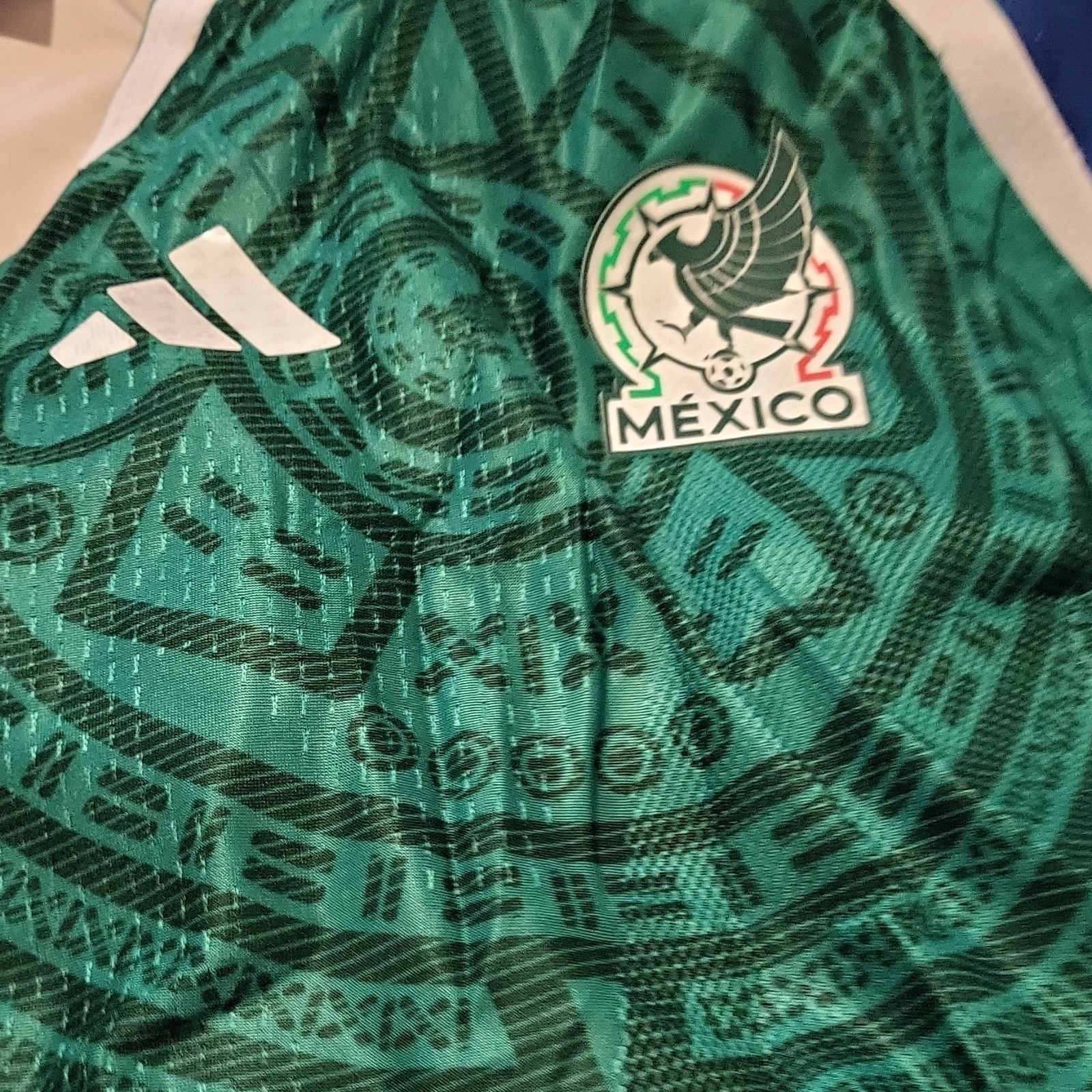 adidas Mexico Soccer Jersey Green Polyester Short Sleeve Size M pet jersey