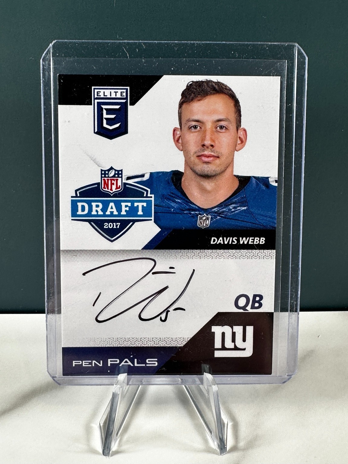 Davis Webb Panini Donruss Elite Pen Pals Autographs #WE Base
