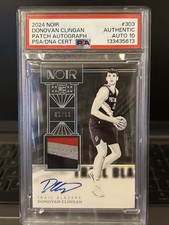 2024 Noir Donovan Clingan Rookie Patch Auto Black White RC #/99 PSA Authentic 10