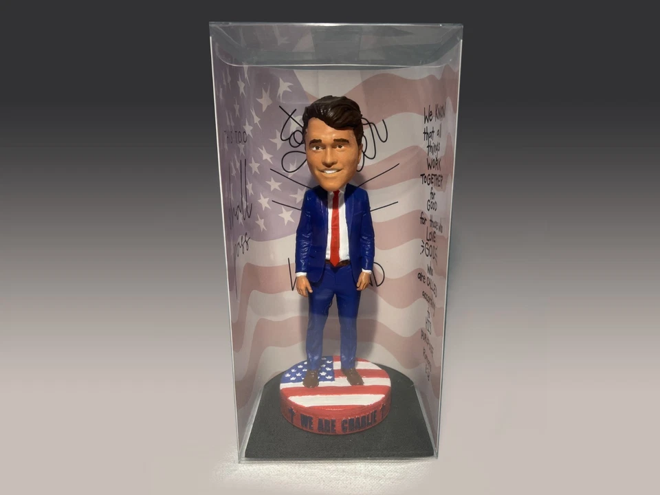 Charlie Kirk Collectible Bobblehead – Handcrafted American Christian Art - Image 2 of 4
