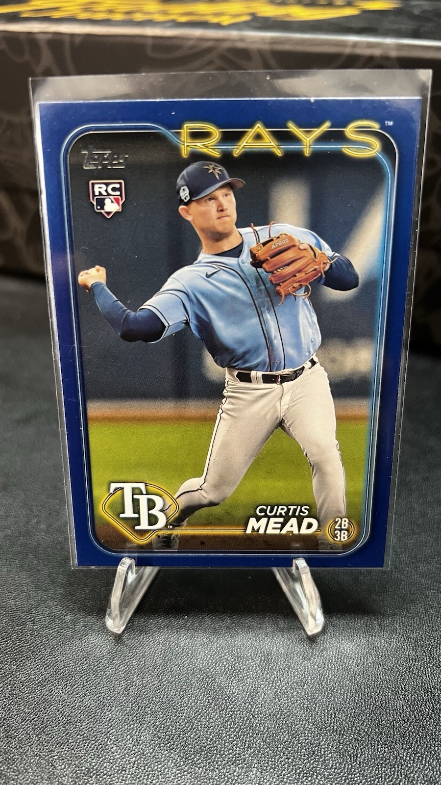 2024 Topps Series 1 Royal Blue Parallel Curtis Mead Rookie RC #82 Rays rookie