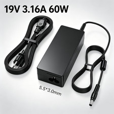 19V 3.16A AC Adapter Charger Power Supply for Samsung Laptop 5.5 3.0mm Connector