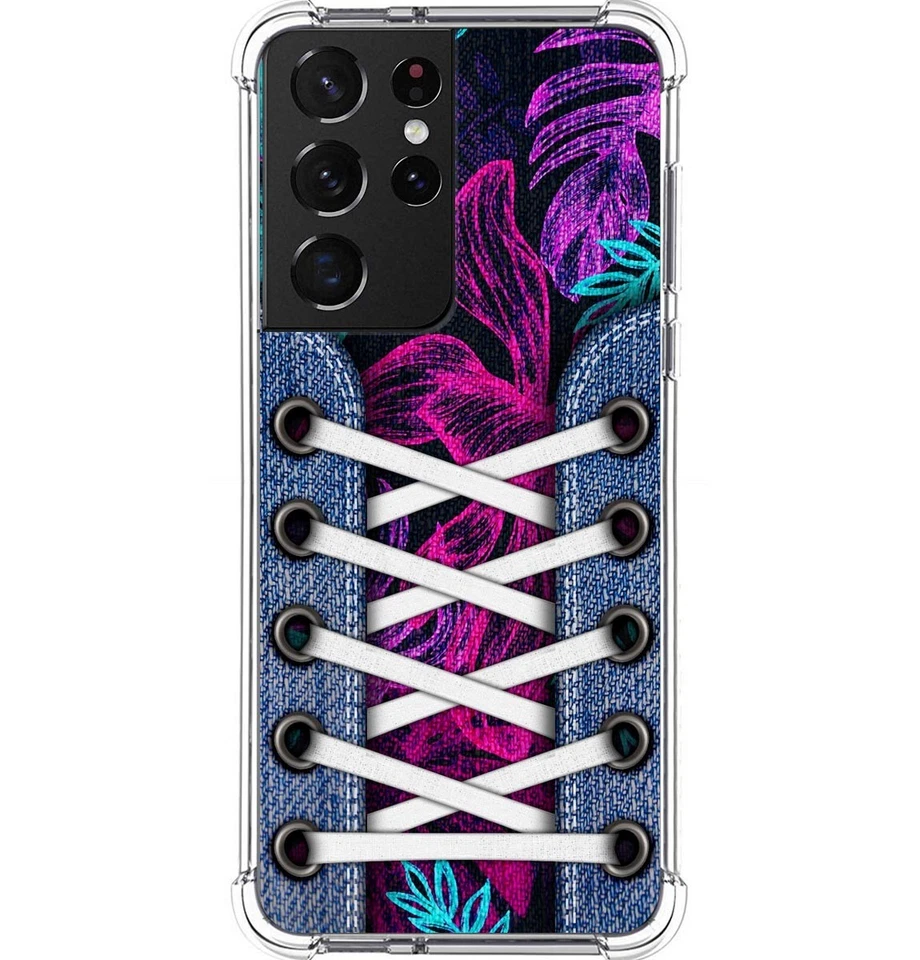 Coque Silicone Anti-chocs pour Samsung Galaxy S21 Ultra 5G Design Chaussures 07 - Photo 1/1
