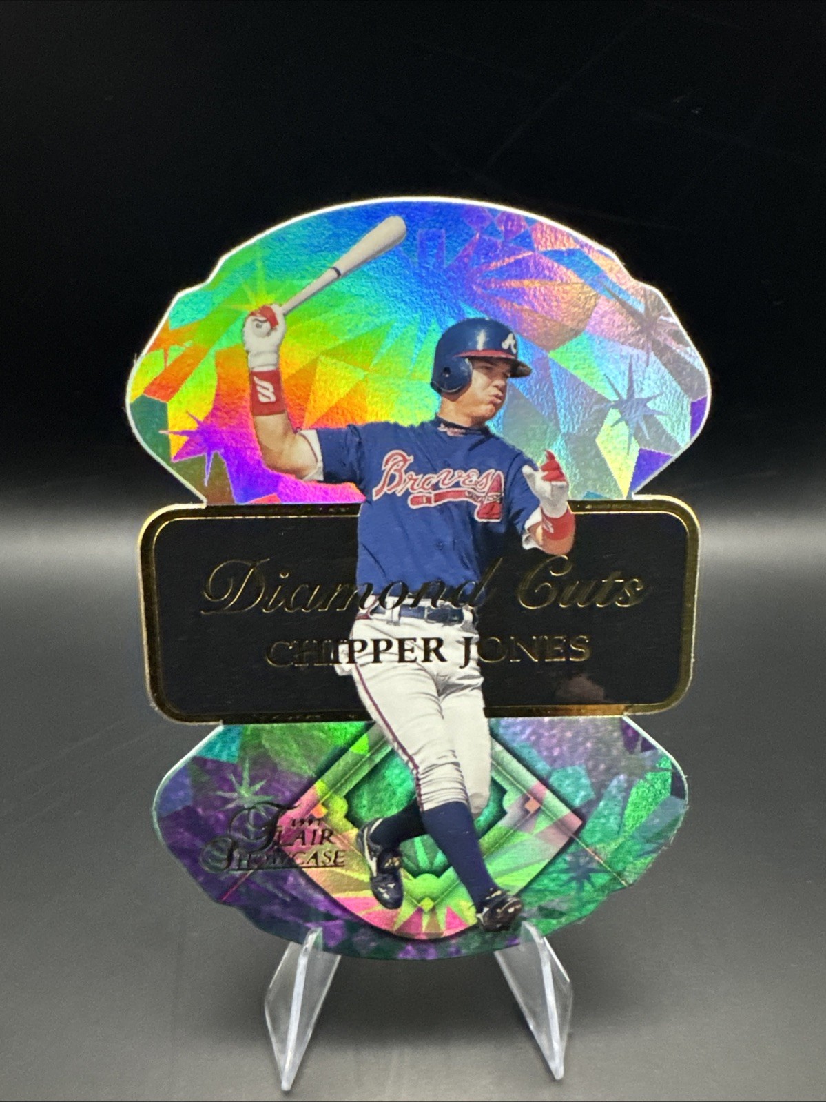 1997 Flair Showcase Diamond Cuts Chipper Jones #9 HOF