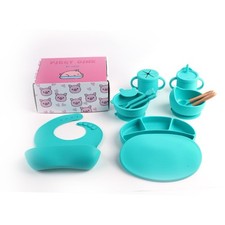 Baby Feeding 12- Piece Silicon Complete Set - Turquoise Green