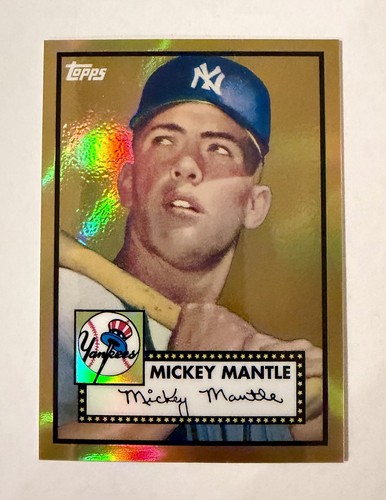Mickey Mantle [Gold Refractor] #MMR-52 card from 2008 Topps Mickey Mantle