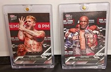 2024 Topps Now Boxing Mike Tyson #1 Iron Mike Weighs In & Jake Paul Weighs In #2