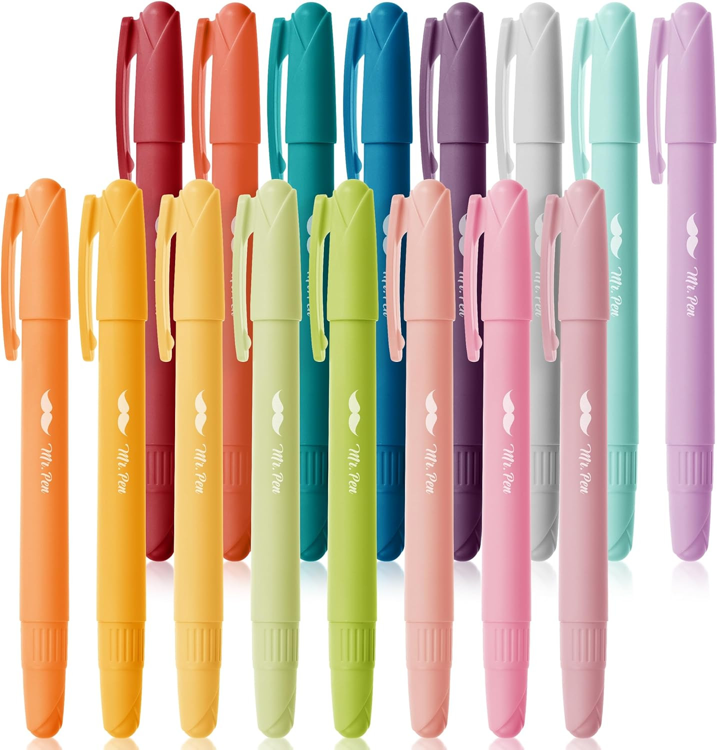 , 16 Pack Assorted Colors, No Bleed Gel Highlighters For Bib