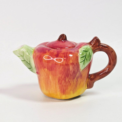 Vintage Apple Shaped Miniature Teapot Kettle