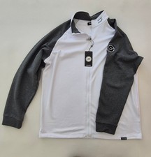 DRUIDS Golf Langarm Polo Midlayer weiß-grau ...