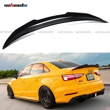 PSM Style Rear Trunk Spoiler Wing For 2014-2020 Audi A3 S3 RS3 Sedan Paint Black