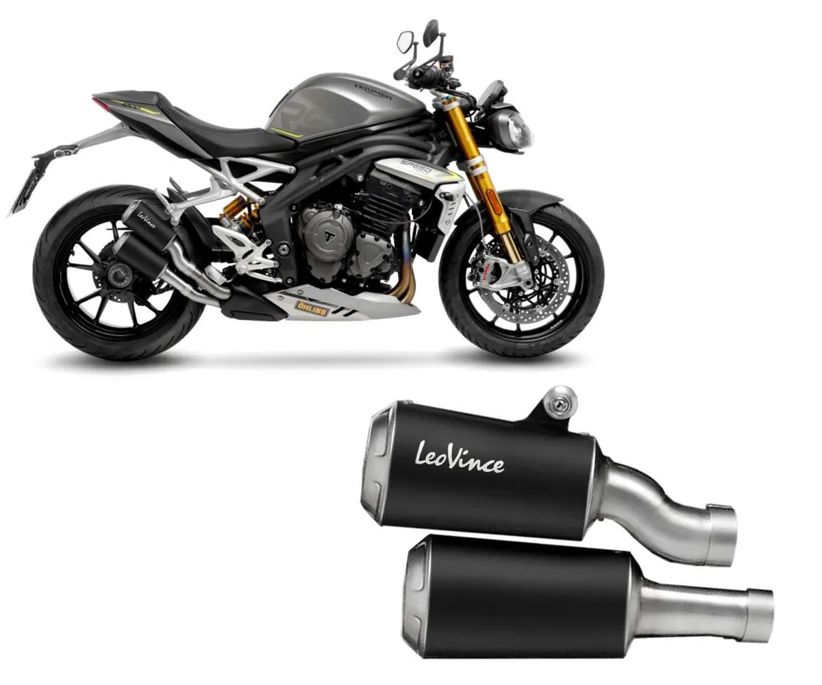 Exhaust Muffler Leovince LV-10 BLACK TRIUMPH SPEED TRIPLE 1200 RR/RS 2021 2024