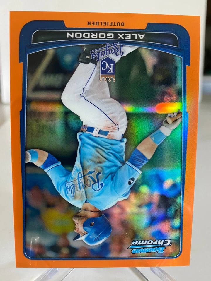 2012 Bowman Chrome 'Orange Refractor' Alex Gordon #40 serial'd17/25 - Image 2 of 3