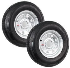 2-Pk Radial Trailer Tire Rim ST175/80R13 175/80R-13 LRC 5 Lug Galvanized Spoke