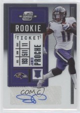 2020 Panini Contenders Optic Rookie Ticket Auto James Proche #195 Auto wd9