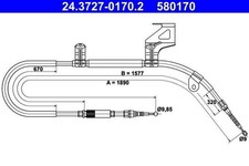 ATE Handbremsseil Seilzug Feststellbremse für VW PASSAT Variant (3B6) Hinten