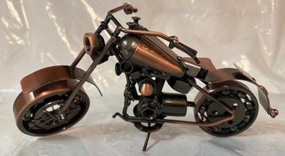 Small Motorcycle Hand Crafted Recycled Metal Art Sculpture FREE SHIPPING