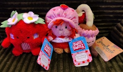 Strawberry Shortcake 4.5'' Bum Bumz Plush Spring Easter All 3 In Pic