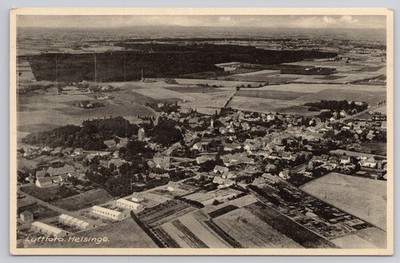 Helsinge Denmark Aerial View Town Panorama Luftfoto Postcard