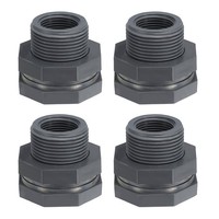 Npt 3/4 Pvc Bulkhead Fitting, 4Er Pack Doppelt Gewinde Pvc Bulkhead Anschluss
