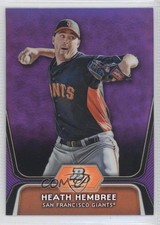 2012 Bowman Platinum Prospects Retail Purple Refractor Heath Hembree #BPP91 0c2