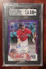 2023 Topps Chrome Rookie Auto Will Brennan RC SGC 10/10 Purple Speckle /250