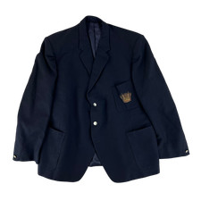 British Merchant Navy Jacket Regimental Navy Blue Wool Vintage 60s Large
