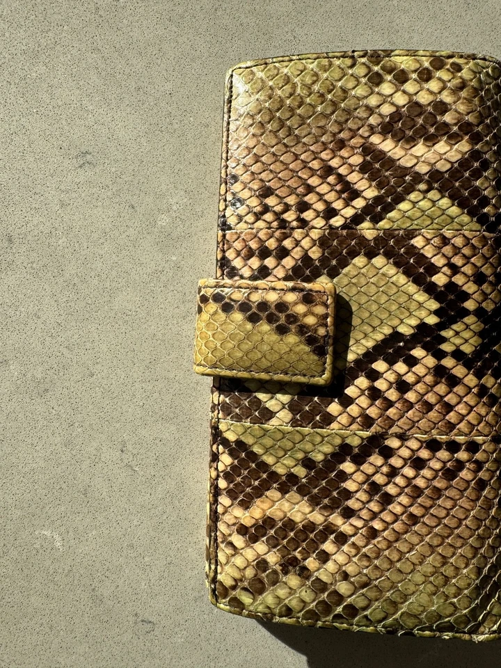 Tres Chic Alexander McQueen Snake Leather Wallet with Skull clasp - Image 4 of 4