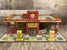 Vintage 1949 T. Cohn Superior Service Station Tin Litho Playset Toy
