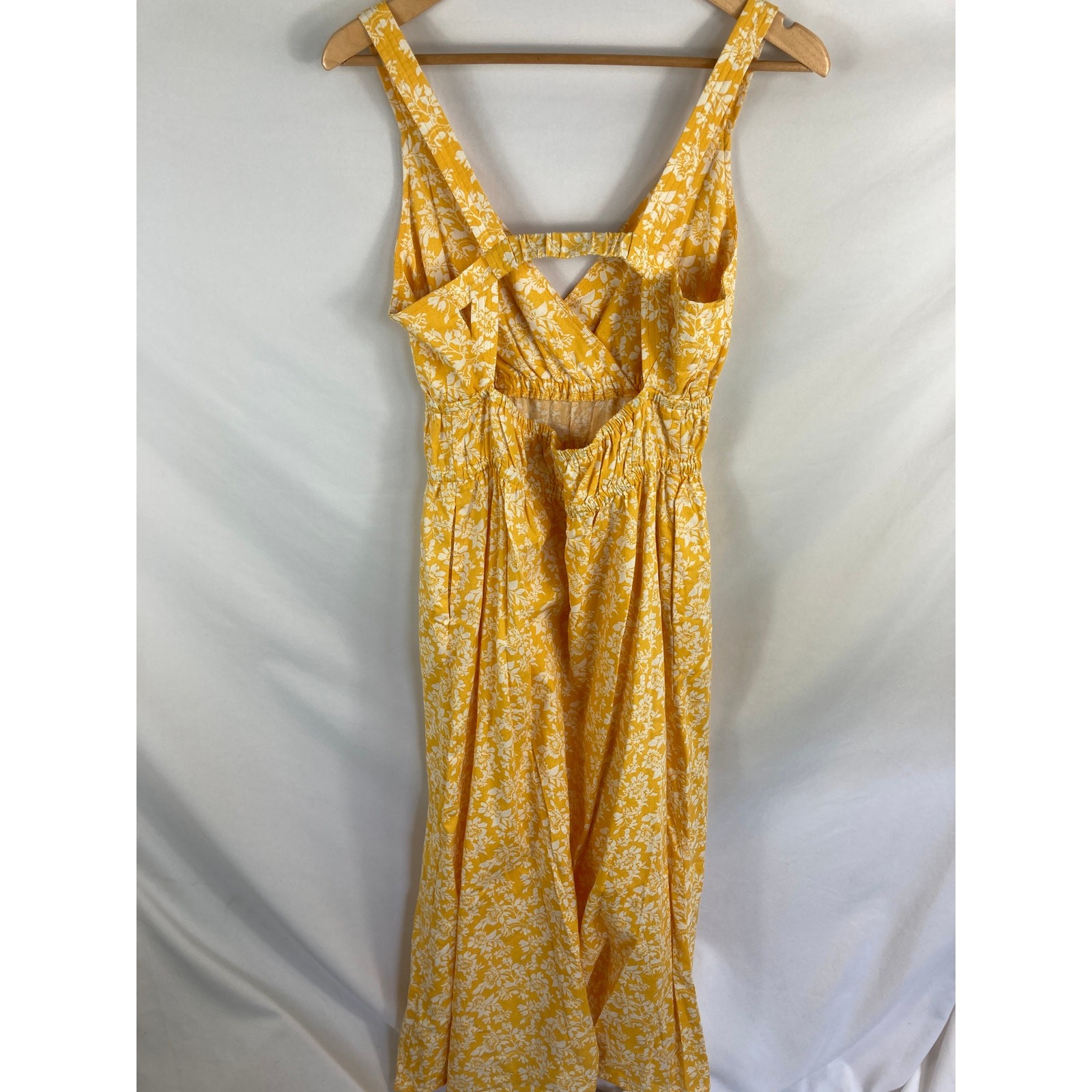 Universal Thread Floral Patterned Yellow V Neck S… - image 6