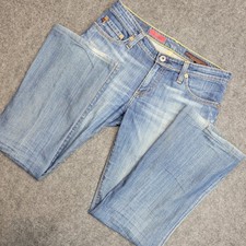 AG Adriano Goldschmied Jeans Womens 27R Whiskered Faded The Angel Bootcut Leg