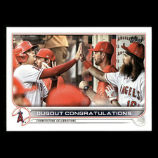 Dugout Congratulations (Shohei Ohtani/Brandon Marsh) #416 2022 Topps Angels Card