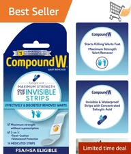 Maximum Strength Wart Remover Strips 14 Count, Invisible Waterproof Treatment