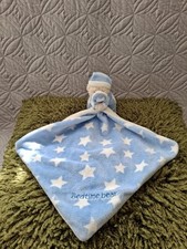 BNWOT MOTHERCARE BEDTIME BEAR TEDDY BLUE CREAM STARS COMFORTER BLANKIE SOOTHER 