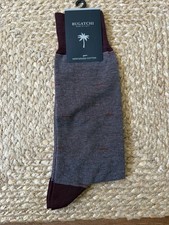 Men s Bugatchi Dress Socks Made In Italy 25 MSRP Burgundy