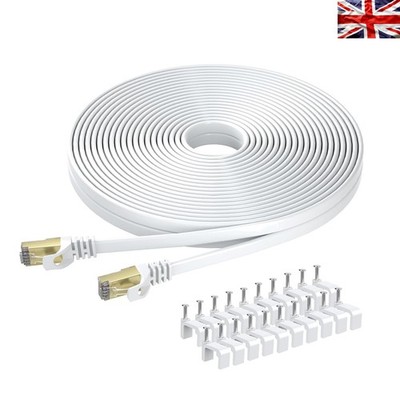 High-Speed 30m Cat 8 Flach Ethernet Kabel mit RJ45 - Ultimative Gaming Lösung