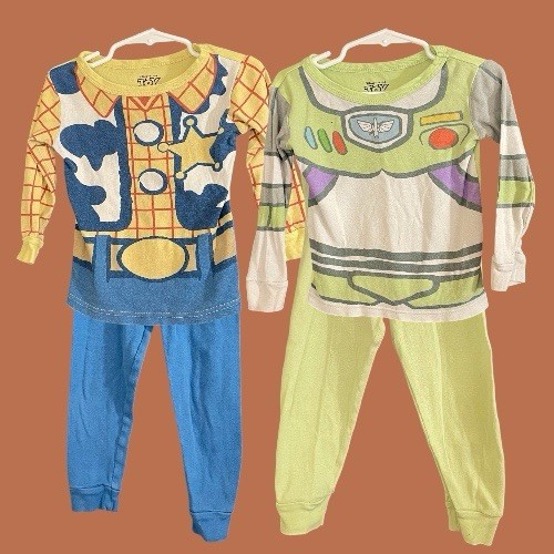 Juego de pijama de 4 piezas Disney Toy Story Boys Buzz Lightyear y Woody talla 3T